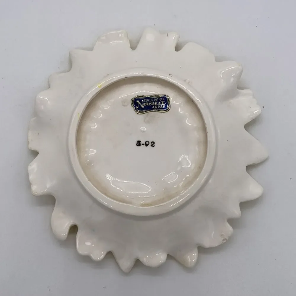Vintage 1961 Norcrest Kansas Centennial Ceramic Sunflower Bowl Plate